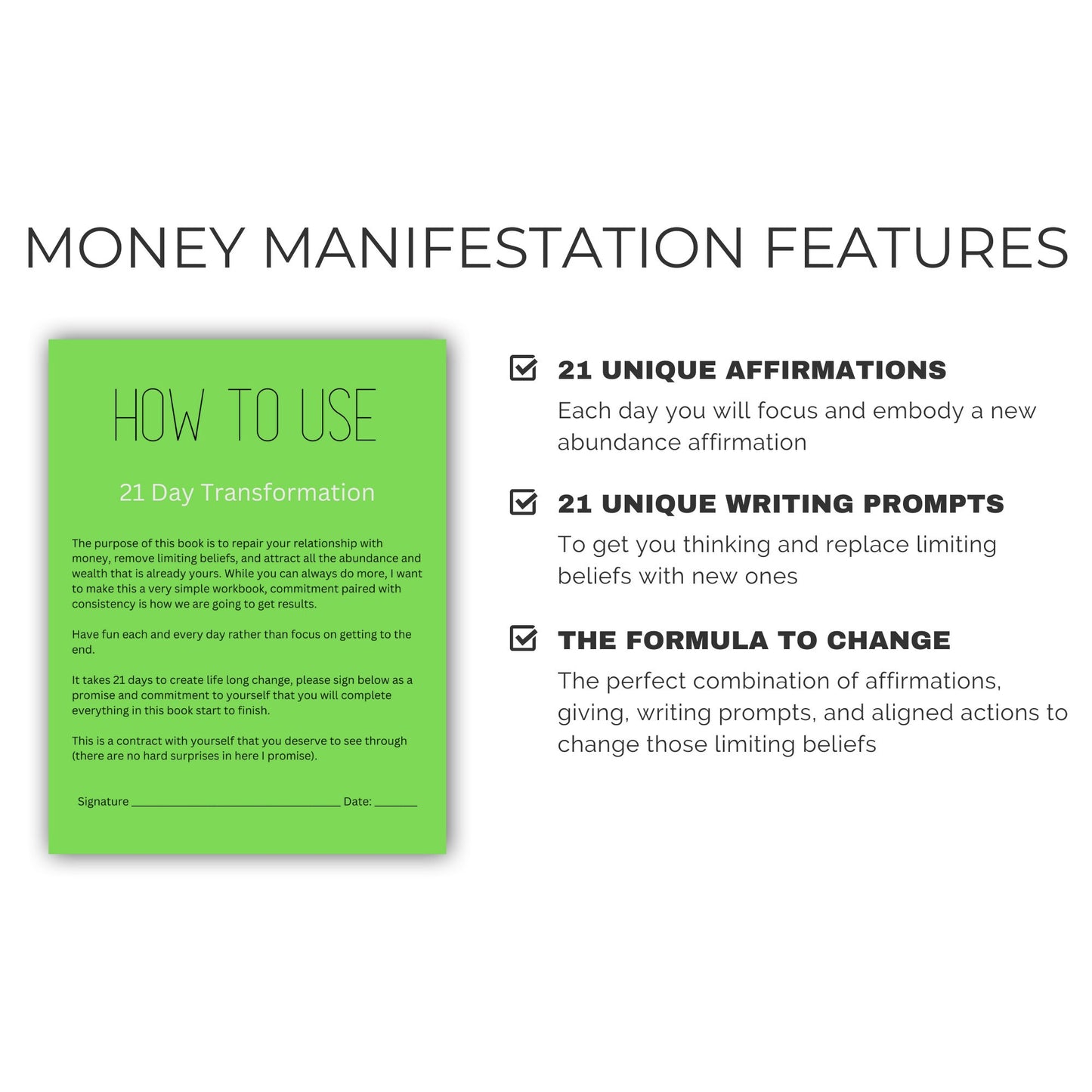 Money Manifestation Workbook